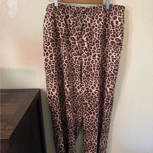 Torrid Leopard Print Wide Leg Pants